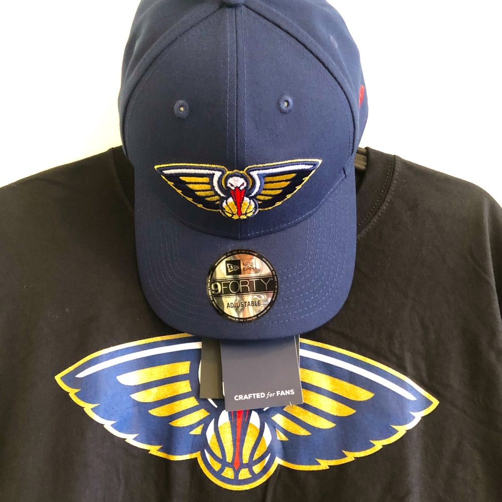 New Orleans Pelicans Hat and Shirt Combo L